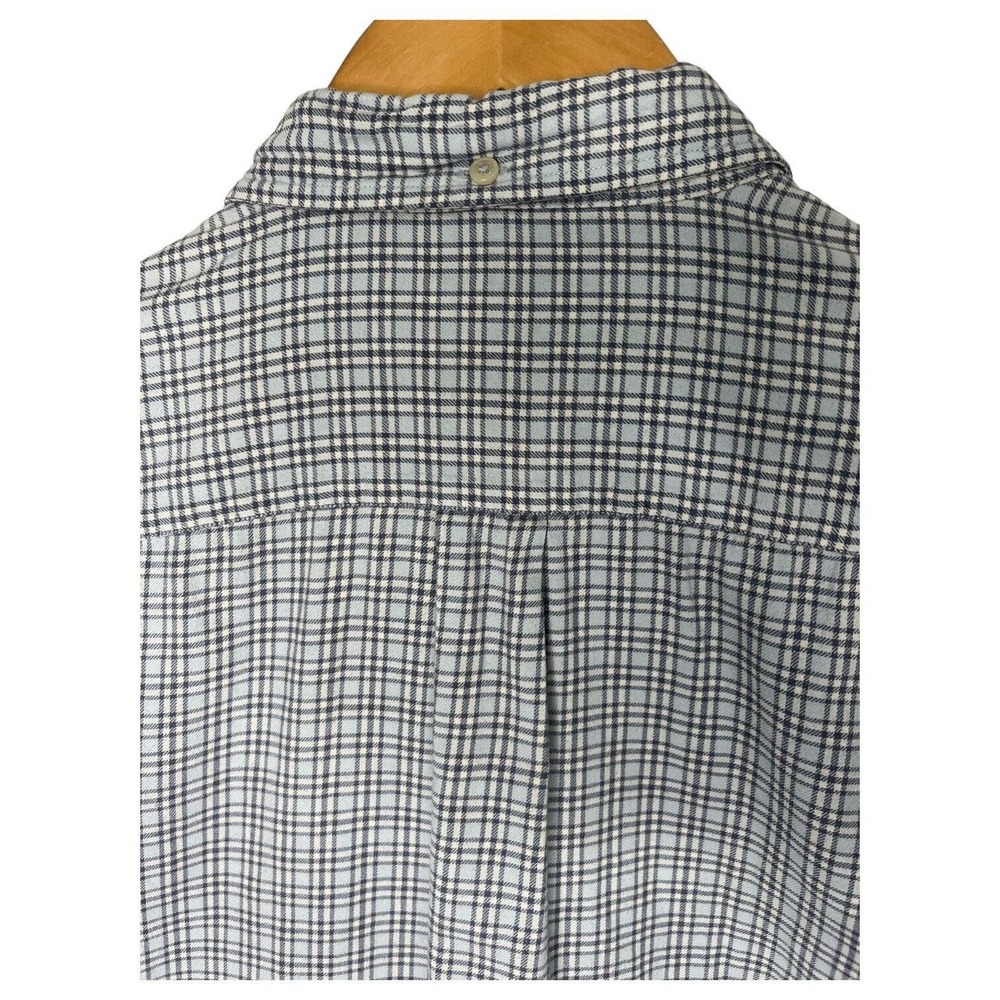 Brooks Brothers Shirt Mens M Red Fleece Plaid Button Up Long Sleeves Pocket Blue - Picture 7 of 13